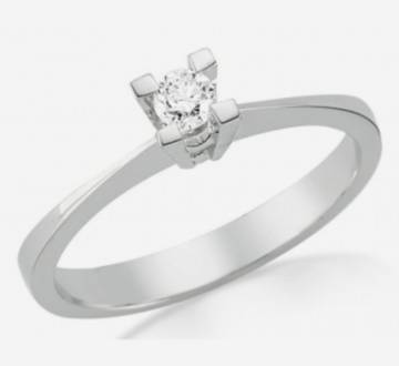 0,15 ct G VS Color  Sertifikalı Tektaş Pırlanta Yüzük