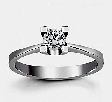 0,40 ct F Sl Color HRD Ya da GIA Sertifikalı Tektaş Pırlanta Yüzük
