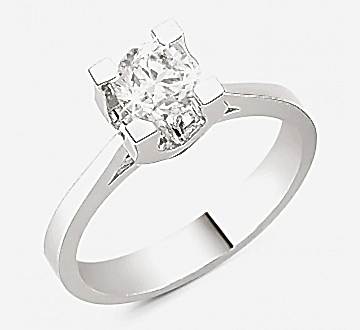 1,00 ct G VS Color HRD Ya da GIA Sertifikalı Tektaş Pırlanta Yüzük