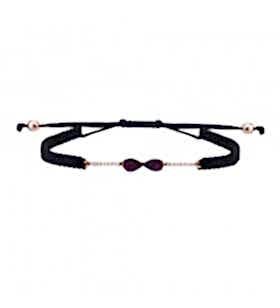 Damla Yakutlu Ve Pırlantalı İpli Bileklik Damla Yakutlu Ve Pırlantalı İpli Bileklik