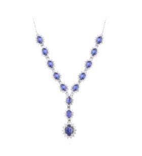 Pırlantalı Safir Gerdanlık  6,85 Ct