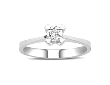 Tektaş Pırlanta Efektli Yüzük 0,02 ct F Sl Color Sertifikalı Tektaş Pırlanta Efektli Yüzük 0,02 ct F Sl Color Sertifikalı
